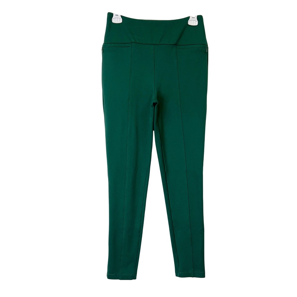 Betabrand Power Down Yoga Dress Pants Women's‎ Size Small Green Skinny Pull On